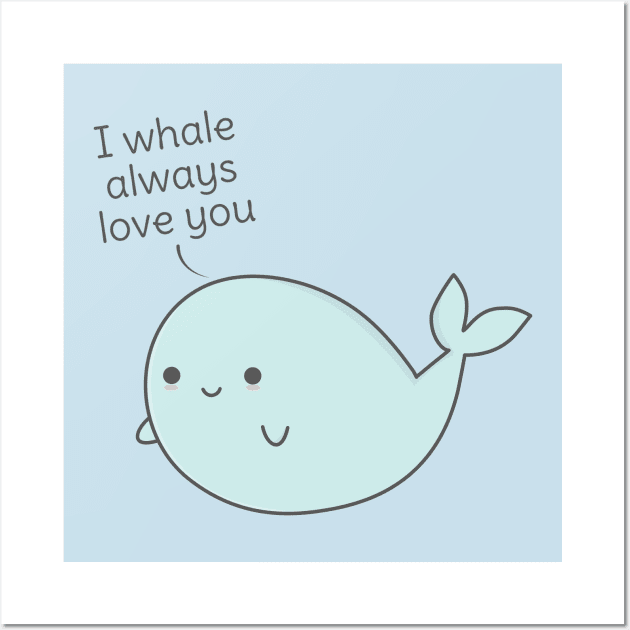 Funny Whale Pun Wall Art by happinessinatee